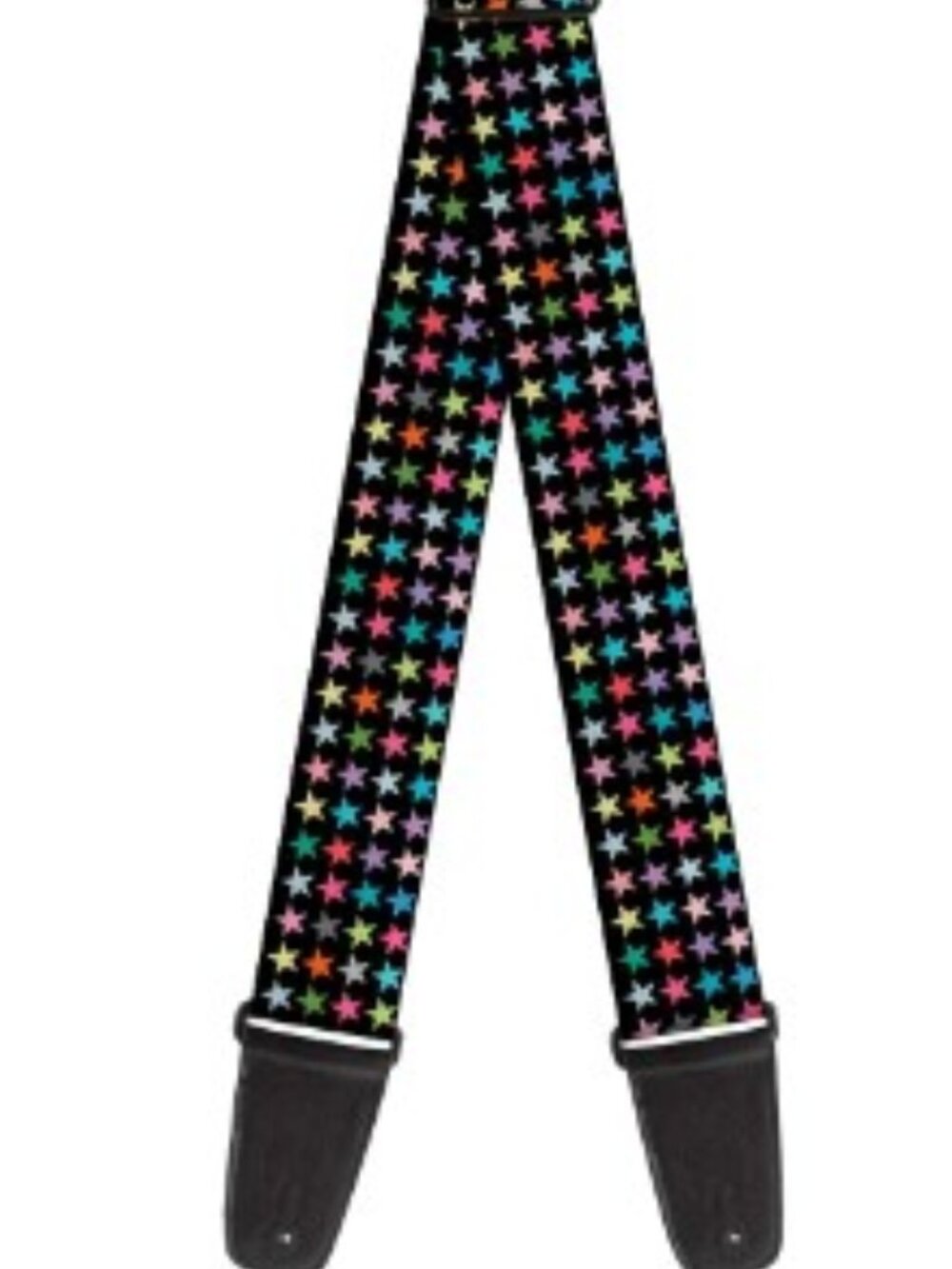Guitar Strap - Mini Stars Black Multi Color